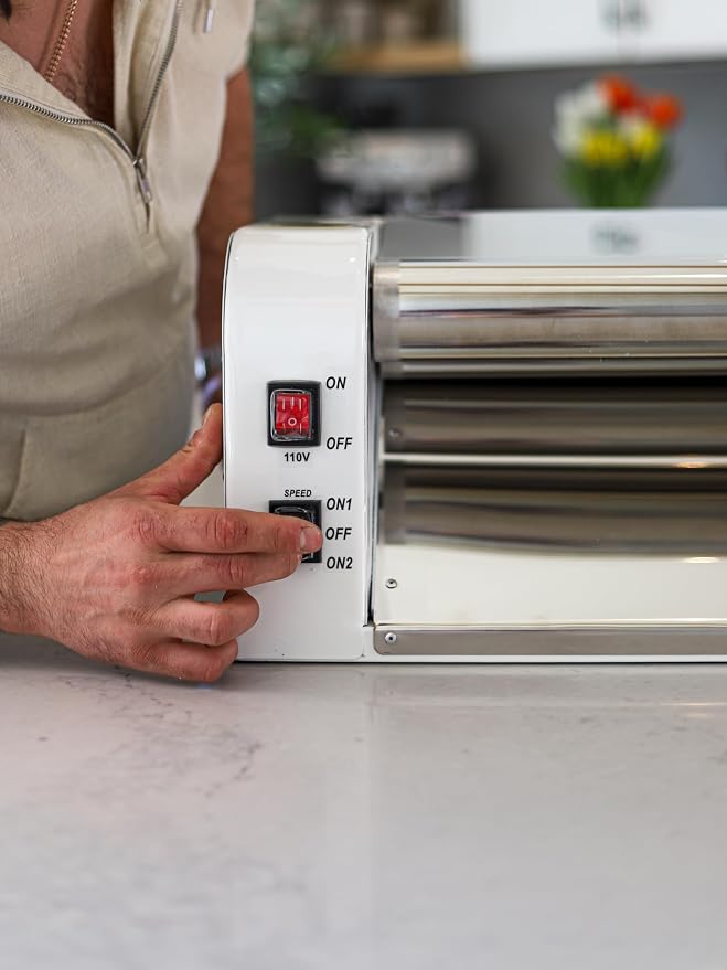 Eugene Dough Sheeters Professional Electric Dough Sheeter, Commercial Grade, Compact Design, White