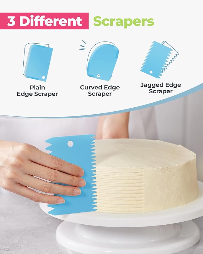 Kootek 6Pcs Cake Decorating Kit and 124Pcs Icing Piping Bags and Tips Set