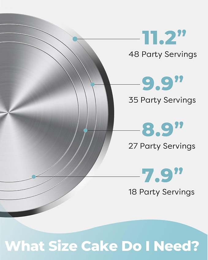 Kootek Aluminium Alloy Revolving Cake Stand 12 Inch Rotating Cake Turntable for Cake, Cupcake Decorating Supplies for Mother's Day