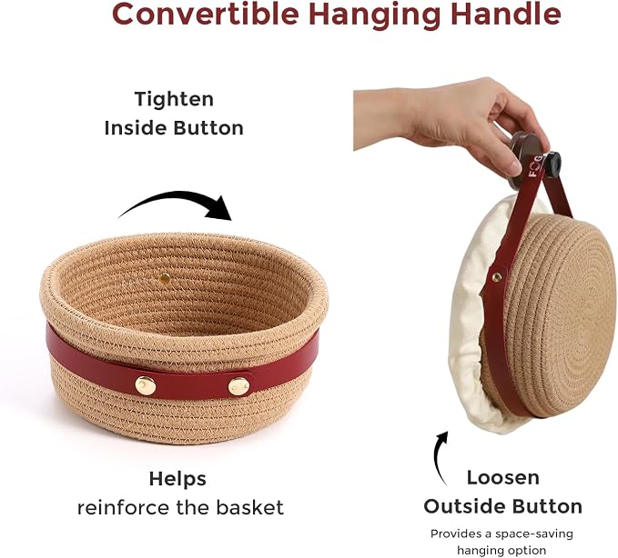 2-Pack Banneton Bread Proofing Baskets – Sourdough Starter Kit for Home Bakers, Cotton Rope Bannetons with Liners, Hanging Hooks, Dough Guide (9" Round)