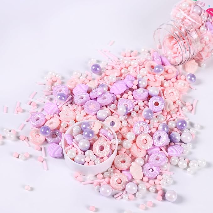 Donut Sprinkles Mix | Pink Purple Romantic | Sprinkles for Cake Decorating | Cupcake Toppers | Ice Cream | Cookie | Fancy Candy | 3.52oz