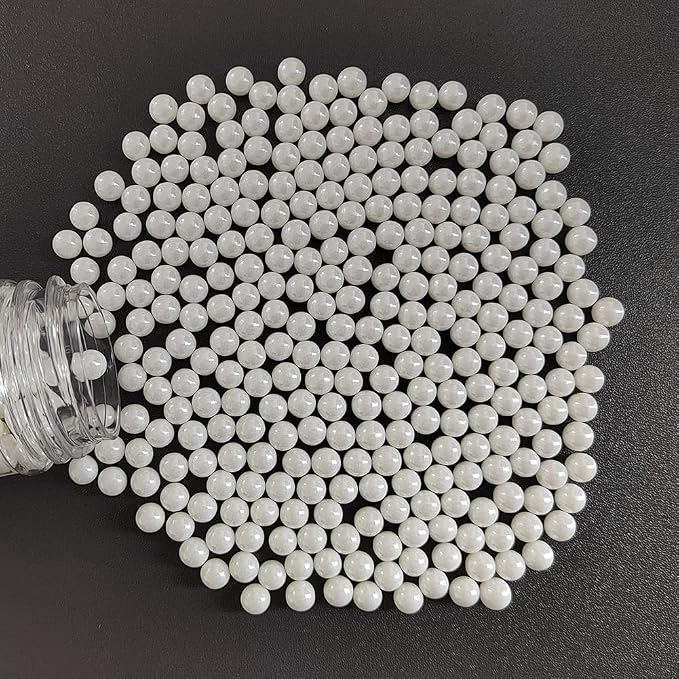 Homankit White Pearl Sprinkles Edible Pearls for Cake Decorating, 7mm 120g/4.23OZ Sugar Pearl Cake Decorations for Baking Cookie Cupcake Toppers Ice Cream Toppings Birthday Wedding Supplies