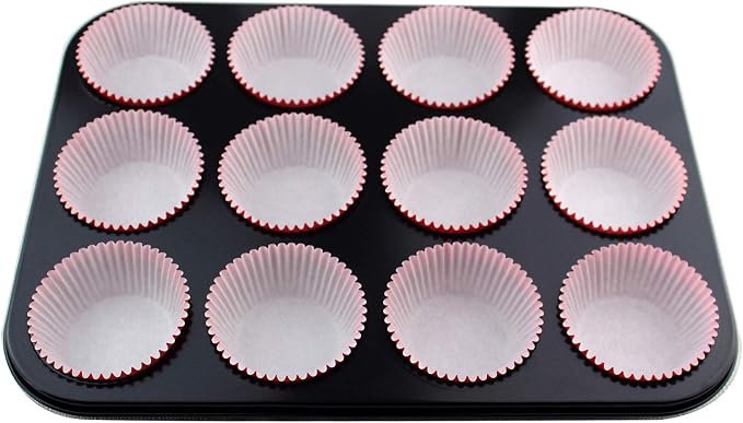 Standard Size Baking Cups Cupcake Liners 200 Pcs (Red)