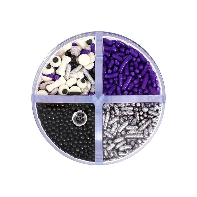Mystic Sprinkles 4 Cell Sprinkle Assortments (Purple People Eater, Midi)