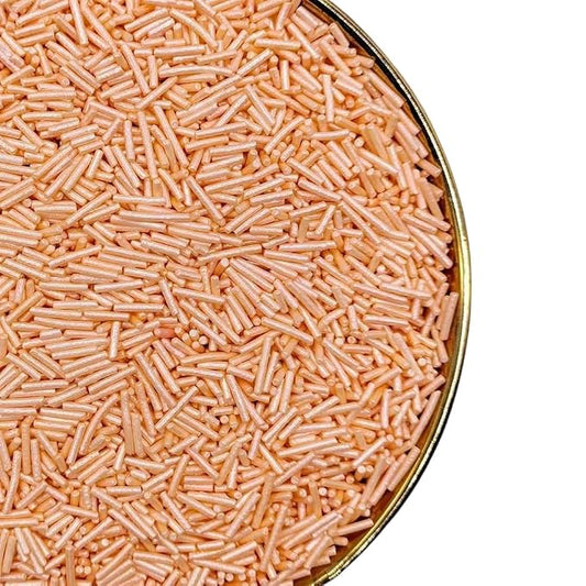 NIPEOR Christmas Orange Jimmies Cake Sprinkles3.53/100g,Cookie Sprinkles,Sugar Pearl, Edible Candy Pearls Sprinkles - Holiday Cake Sprinkles for Baking - Cupcake and Cake Topper for Cake Cupcake Decorationg (Orange)