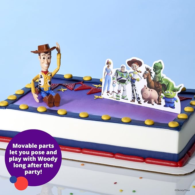 DecoSet® Disney and Pixar Toy Story 4 Team Toy Cake Topper, 2-Piece Decoration Set for Creating Playful Cakes