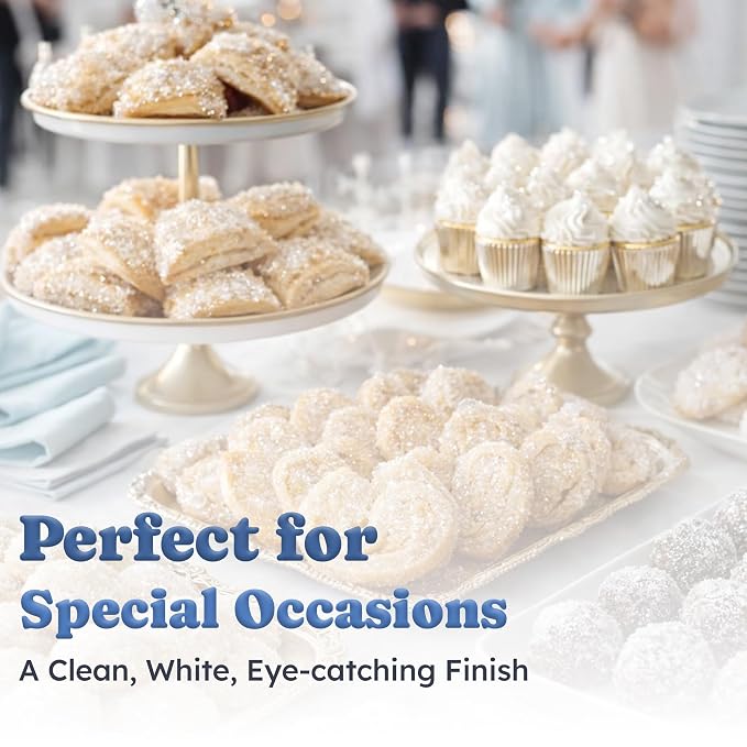 Snackathon Sanding Sugar, Extra Coarse White Sparkling Sugar Crystals, 7 oz Resealable Bag, Sweet Crunchy Edible Finishing Sugar for Baking & Decorating, Cupcakes, Cookies, Ice Cream & Drink