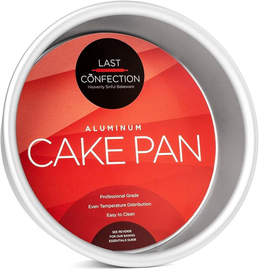 Last Confection 6" x 2" Round Cake Pan, Anodized Aluminum Cake Pan Baking Tin Mold, Professional Bakeware