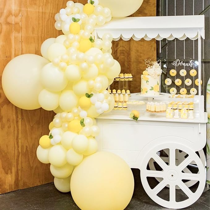 PartyWoo Pastel Yellow Balloons 100pcs 12 Inch Light Pale Yellow Latex Helium Balloons for Graduation Baby Shower Gender Reveal Easter Little Cutie Bee Birthday Summer Party Decorations Yellow-Q07