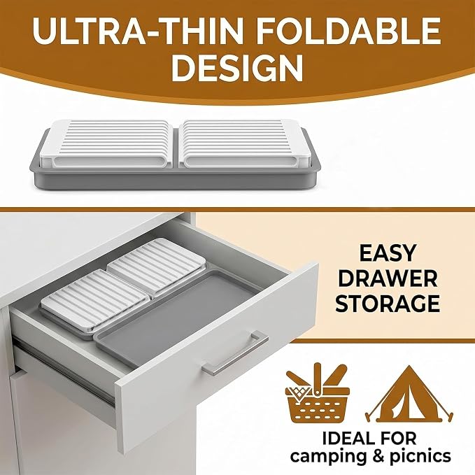 Bread Slicer for Homemade Bread, Adjustable Bread Slicing Guide with Crumb Tray, Foldable Compact Loaf Cutter for Even Slices, Ideal for Sourdough, Bagels, and Cakes, Space-Saving Design