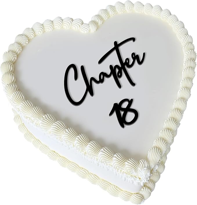 Chapter 18 Cake Topper – Acrylic 18th Birthday Cake Decoration for Girls & Boys, Happy 18 Cake Topper for Party, Modern Coming of Age Birthday Decor (chapter 18)