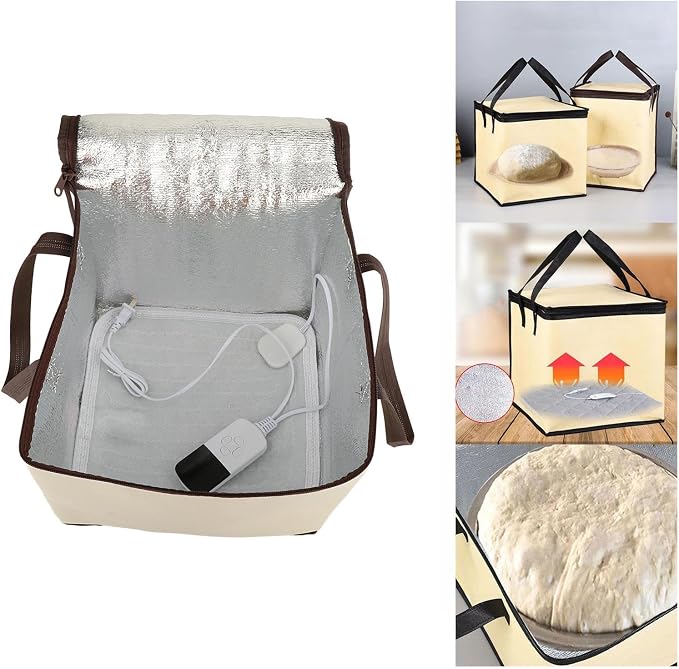 Bread Proofer Foldable Proofing Box Dough Proofer Heater Sourdoughs Starter Warmer Heat Preservation Aluminum Film Thick Insulation Portable Handle Su, 35L
