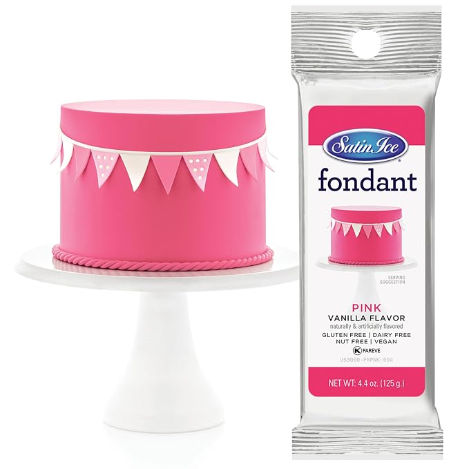 Satin Ice Fondant for Cake Decorating, Pink (4.4 Ounce)