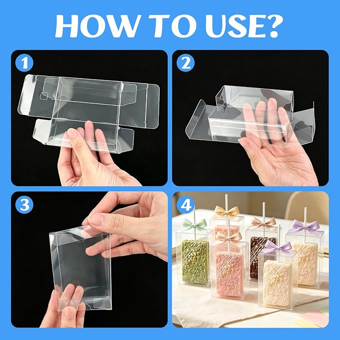 CZWESTC 45 Pack Cakesicle Box and Stick Kit 3.5x2.4x1.38 | Elegant commercial-grade packaging solution perfectly tailored for upscale weddings, bakeries, parties, and DIY gifts.