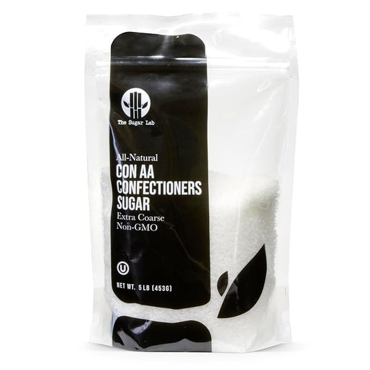 White Sparkling Sanding Sugar Crystals, (5 Lb Bulk Bag) Extra Coarse Grain, add a Sweet Crunch to Baked Goods, Bright White, High Sparkle When Baked, Holds up under Heat, Non-GMO, Gluten Free, Premium Quality Pure Cane Sugar No Confectioners Wax. By Th...