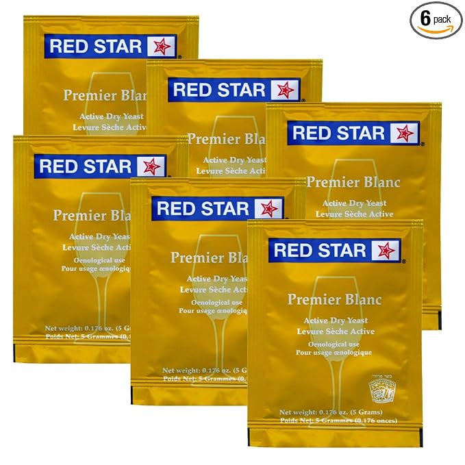 WINE YEAST 6 PACK RED STAR Premier Blanc Fermentis Champagne Yeast