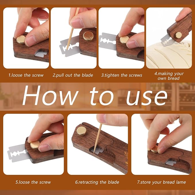 11Pcs Bread Lame Sourdough Scorer Tool Upgrade Bread Lame Scoring Tool Knife Razor Scorer for Sourdough Baking Making Tools Homemade