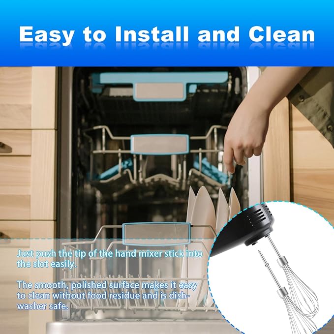 2pcs Hand Mixer Beaters Attachments Compatible with Black & Decker, Universal Stainless Steel Hand Mixer Turbo Beaters Replacement Cooking and Baking Tool Accessory for Kitchen
