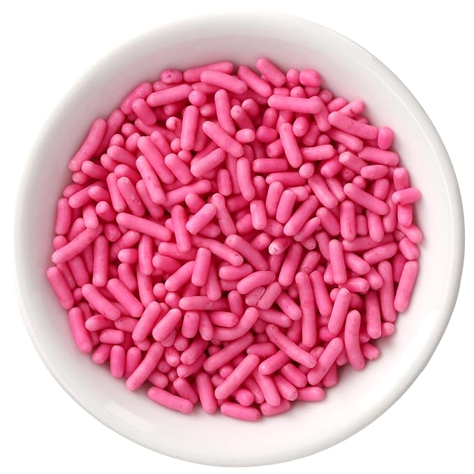 Decopac Made Simply Pink Sprinkles | 26oz | Dye Free Sprinkles For Cake Decorating, Free From Artificial Flavors & Colors, Edible Cake Decorations For Cakes, Cupcakes, Ice-Cream, Cookies - Pink