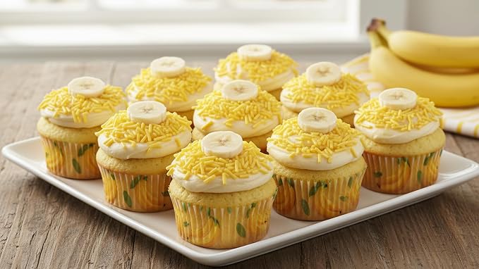 NCS Yellow Jimmies Edible Sprinkles – Cupcake, Cake & Cookie Decorations, 7 oz