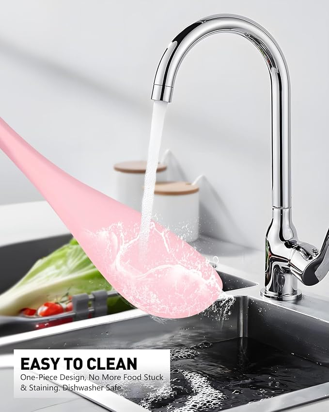 2-Pack Double-Headed Silicone Spatula Spoon, Nonstick Safe, Seamless | Scraping & spreading dual-use. Matte, BPA-free. For cooking, baking, mixing. Gentle on nonstick pans. No buildup.