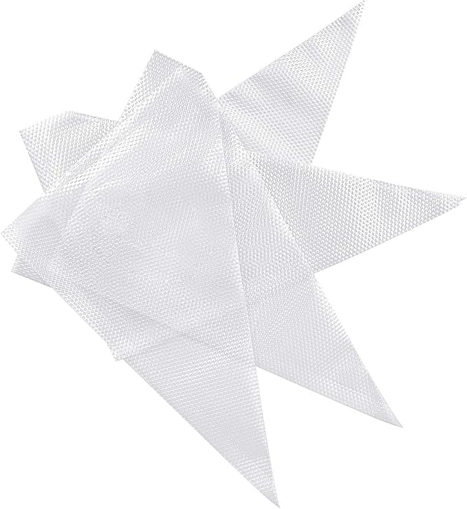 Disposable Cake Decorating Bags Set of 100 - White 14 Inch Round Piping Bags for Cakes, Cupcakes, Cookies, Chocolate, Pie