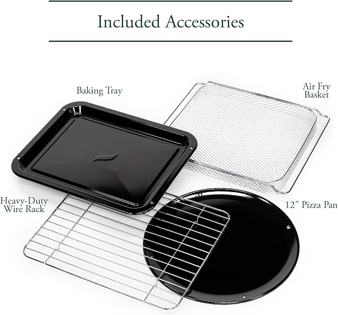 Café Couture Oven with 14 essential cooking modes, including Air Fry, CrispFinish, Bake, Broil, Roast, Toast, Pizza, WiFi & Smart Connected, Voice Control, Countertop Small Appliances, Matte Black