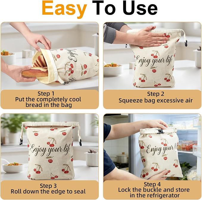2 Pack Beeswax Bread Bags for Sourdough Homemade Bread - 17"×13" XL Organic Sourdough Bread Bags Reusable, Sourdough Bags with Beeswax Lining Keep Fresh Longer, Freezer Safe, Gifts for Baking Lovers