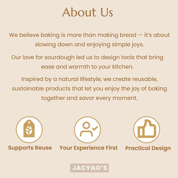 JACYAO'S Beeswax Bread Bags for Sourdough (2 Pack), Sourdough Bread Bags with Removable Beeswax Lining, Cute Cleaning Sponge and Friendly Guide for Beginner, Food Storage Container for Sourdough