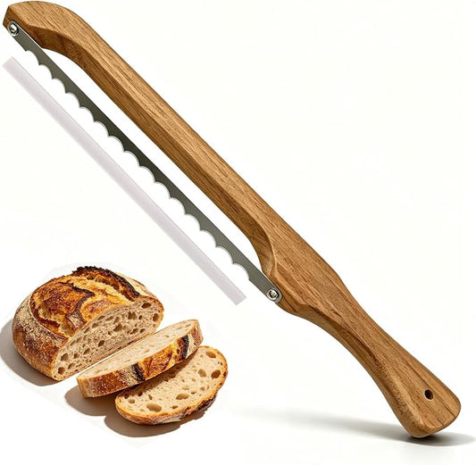 Sourdough Bread Knife for Homemade Bread, Bread Slicer-Cutter& Bread Bow Knife for Sourdough with Ergonomic Grip for Easy, Clean & Even Slicing, Bread Saw