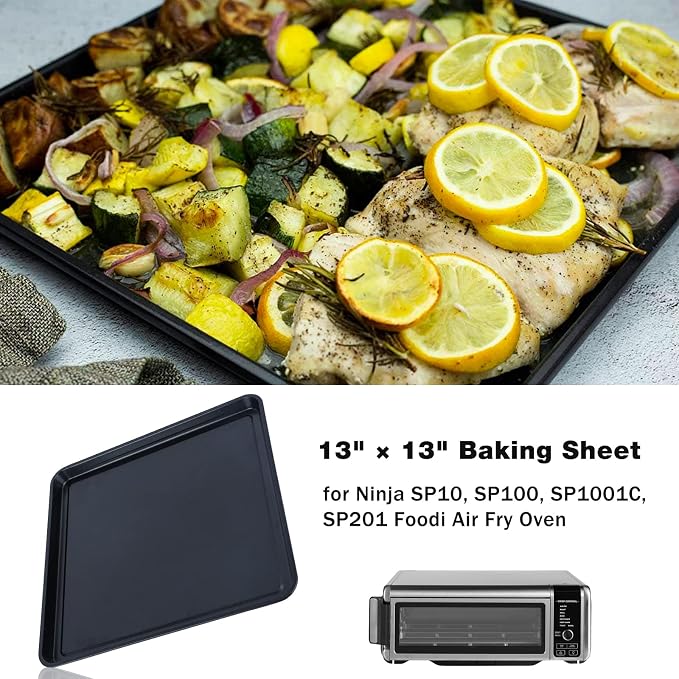 13" × 13" Baking Sheet, Cookie Sheet Pan, Nonstick Bakeware for SP101, SP100, SP1001C, SP201 Foodi Air Fry Oven, Sheet Pan for Foodi 8-in-1 Air Fry Oven, Non-Stick Pan for SP100