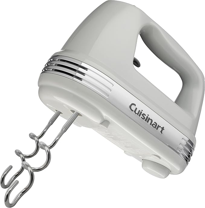 Cuisinart Power Advantage Plus 9-Speed Hand Mixer, 220W-Motor Hand Blender Electric Mixer with 9 Speed Settings, XL Dishwasher-Safe Beaters, 3 Low Mixing Speeds, Storage Case, Cool Grey