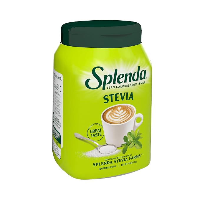 SPLENDA Stevia Zero Calorie Sweetener,Plant Based Sugar Substitute Granulated Powder,19 oz Jar,(Pack of 2)