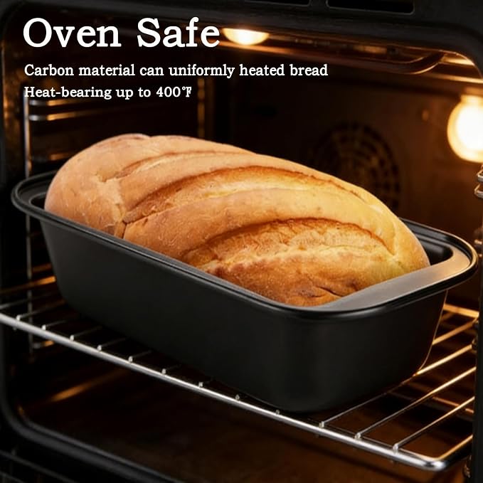 QTLCOHD 6 Pack 6" x 3" Bread Loaf Pans | Non stick Carbon Steel Bread Pans for Baking Homemade Bread
