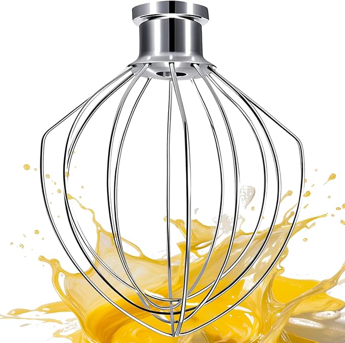 K45WW 6 Wire Whip for 4.5 5 QT KitchenAid Tilt-Head Stand Mixer，Whisk Attachment Fits Kitchen Aid, Compatible with Kitchen Aid Accessories K45, K45SS, KSM90, KSM110, KSM150 (Handwash Only)