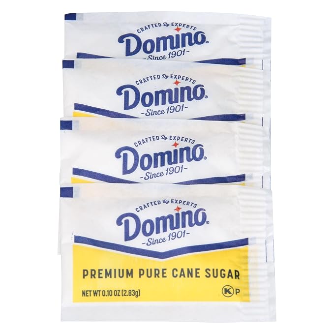 Domino® Sugar Packets, 400 Count (2.8 g each) in Dispenser Box | Single-Serve Portions, Consistent Measurement, Mess-Free Use, Dispenser Packaging, For Beverages, Self-Serve Stations