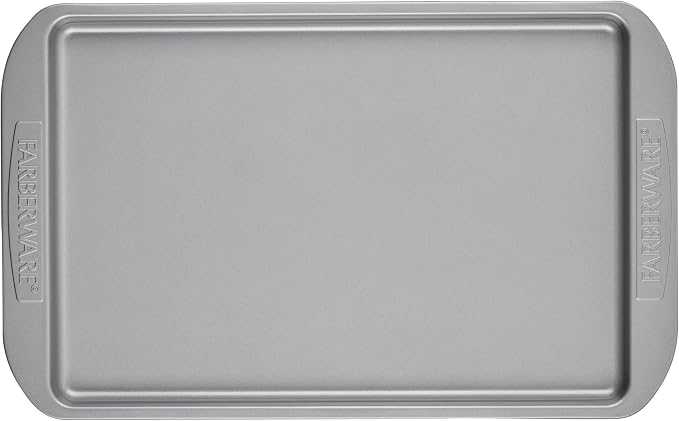 Farberware Nonstick Bakeware 3-Piece Cookie Pan Set, Baking Sheet Set, Gray