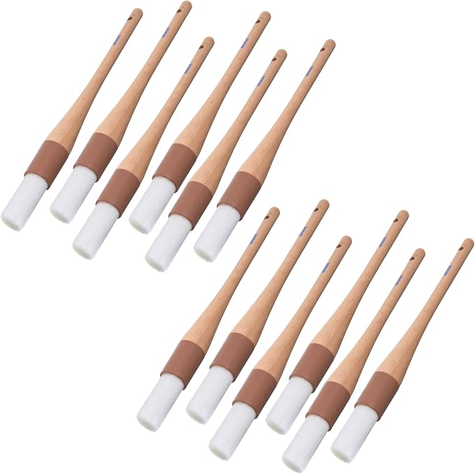SPARTA Pastry Brush Round – 4040000 Round Basting Brush with Nylon Bristles and Hardwood Handle for Commercial, Kitchens, Restaurants, Catering, 1in, Pack of 12