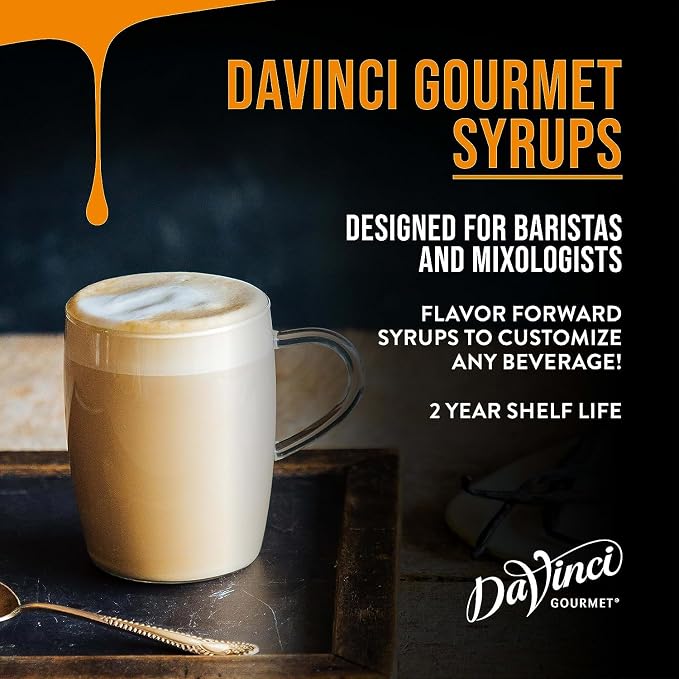 DaVinci Gourmet Classic Vanilla Syrup, Keto-friendly, 25.4 Fluid Ounces (Pack of 4)