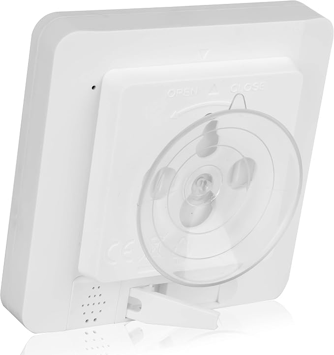 Digital Shower Timer Clock with Temperature & Humidity Display – Waterproof Bathroom Wall Clock for Kids, Spa, Kitchen – Touch Screen Countdown Timer, Magnetic Mount, Suction Cup & Stand