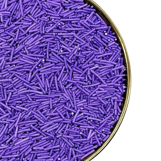 Christmas Purple Jimmies Sprinkles,Cake Cookie Sugar Edible Candy Pearls Color for Baking Cupcake Topper for Decorationg (Purple)