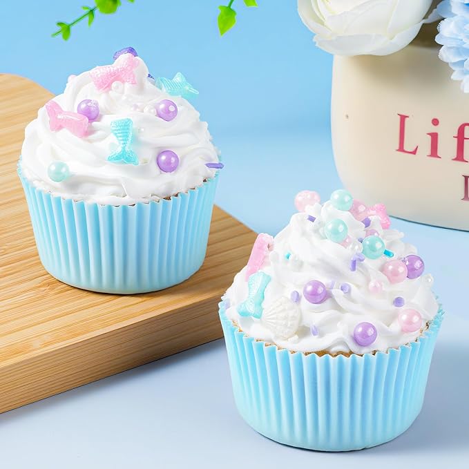 Mermaid Sprinkles Edible Sugar Pearl Shell Jimmies Mix 120g/4.3oz Pastel Sprinkles Ocean Summer Baking Cake Fun Decorations Perfect for Baking Ice Cream,Cookies,Dessert,Cupcake Topper,Birthday Party Supplies