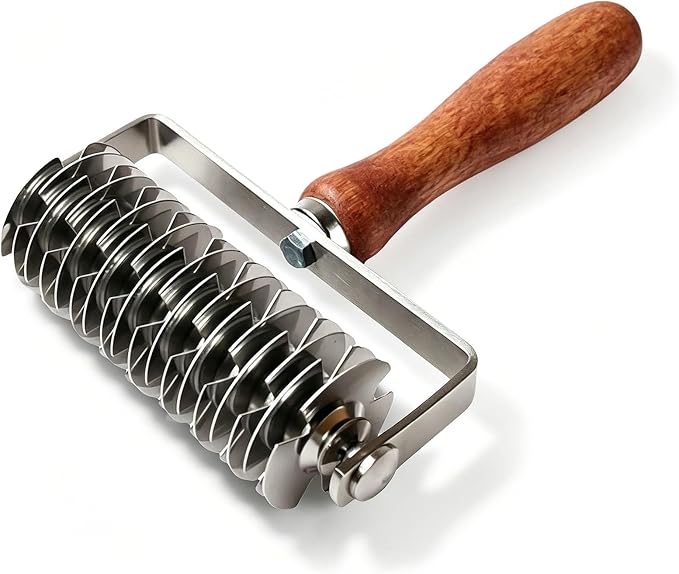 Pastry Lattice Roller Cutter - Stainless Steel Dough Mesh Tool for Baking Pie Pizza Beef Wellington