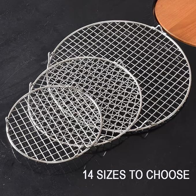 6.5 Inch Cooking Rack with Legs 304 Stainless Steel Baking and Cooling Steaming Rack Cookware Fit for Air Fryer Instant Pot Pressure Cooker Canning (165mm/6.5")