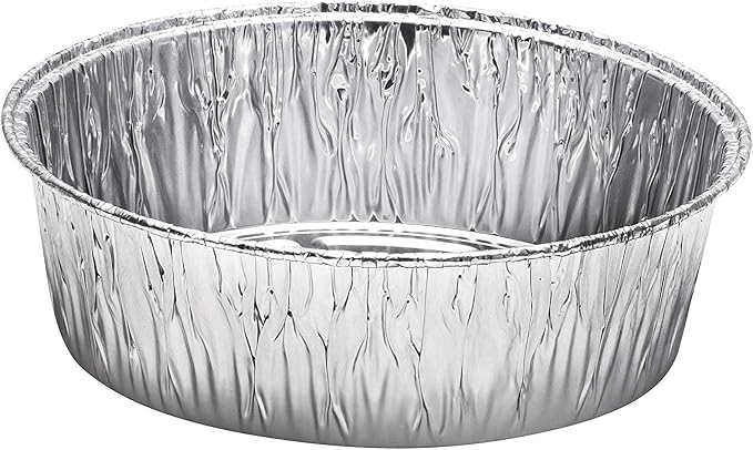 8-Inch Aluminum Dutch Oven Liner Pans | Disposable Cake Pan and Extra Deep Foil Pans for Baking, Freezing, and Storage | Durable Round Baking Pans | 10 Count