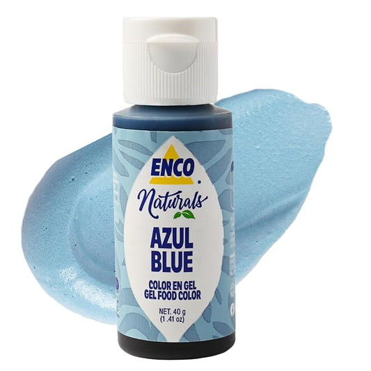 ENCO Natural Food Coloring Gel Blue (1.41 oz) – No Artificial Dyes, Vibrant Colors for Icing, Buttercream & Fondant– Kosher & Vegan Colors – Baking & Cake Decorating
