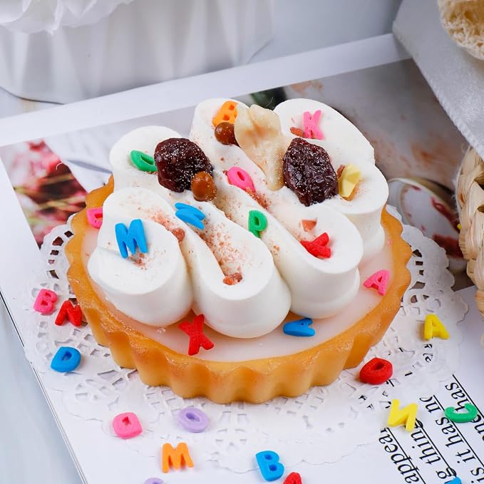 Rainbow Sprinkles for Baking, Edible Letter Sprinkles, Birthday Sprinkles for Cake, Cookies, Ice Cream and Macaron Toppings