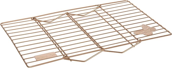 Dolly Parton Butterfly Cooling Rack in Blush – Carbon Steel Nonstick Wire Rack with Fun Dolly-Inspired Design, Collapsible Legs for Compact Storage, 10x15 Inch, Perfect for Cookies, Cakes