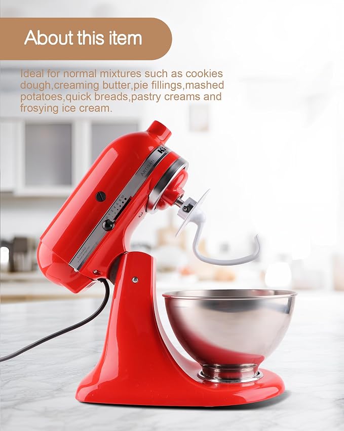 MEET JUICE K45DH Coated C-Shaped Dough Hook for KitchenAid Tilt-Head Stand Mixers, Fits 4.5–5 Quart Bowls, Compatible with K45, K45SS, KSM90, KSM110, KSM150, Not Compatible with Bowl-Lift Models