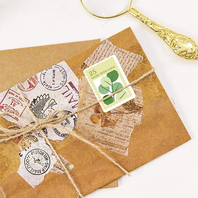 500PCS Flower Stamp Stickers, Cute Floral & Fruit Decorative Adhesive Labels for Gift Wrapping Scrapbooking Card Making Envelope Seals Small Business Packaging